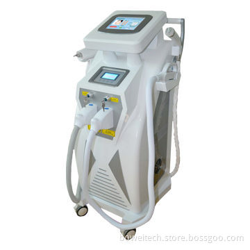 4-in-1 E-light, IPL, RF, ND YAG Laser for Hair Removal, Speckle Skin Rejuvenation